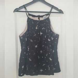 Liv LA Anthropologie Floral Lace Tank